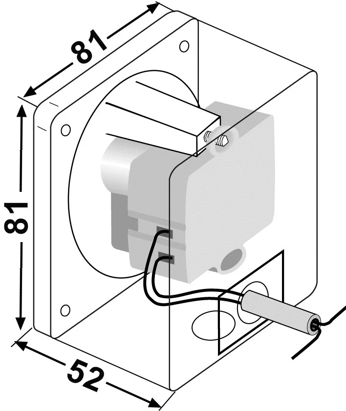 WTS - Universal - Schlüsselschalter, AP Ohne Blende wassergeschützt - Schutzart IP 54