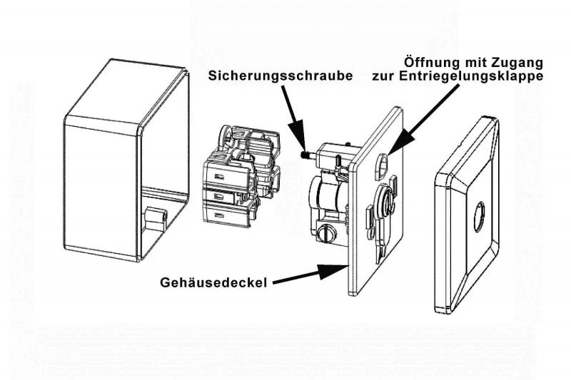 WTS - Universal - Schlüsselschalter, UP Ohne Blende wassergeschützt - Schutzart IP 54