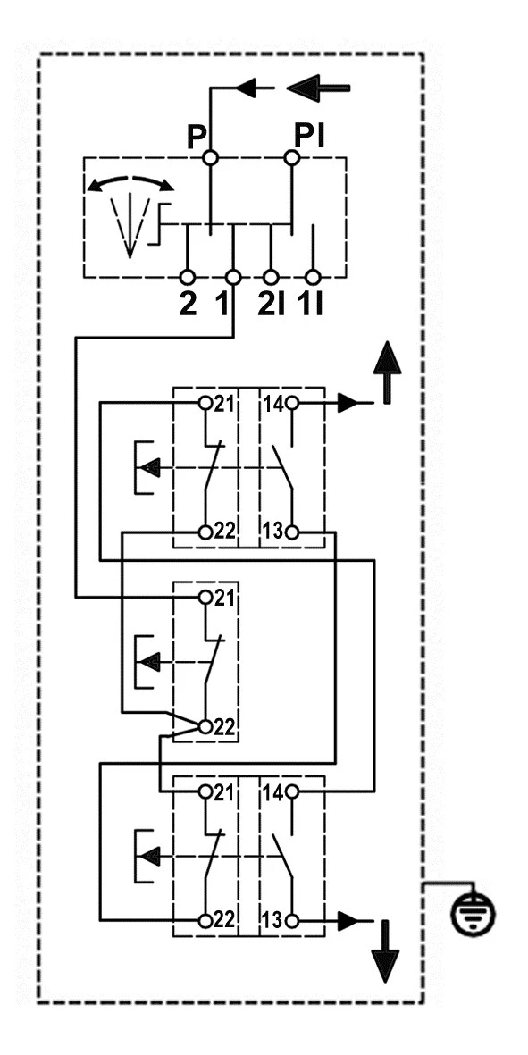 WTS - Standard - Schlüsselschalter mit 1 Rast-Kontakt Schlüssel : Ein/Aus Drucktasten: AUF/STOP/AB, AP Wassergeschützt - Schutzart IP 54