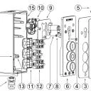 WTS - Standard - Schlüsselschalter mit 1 Rast-Kontakt Schlüssel : Ein/Aus Drucktasten: AUF/STOP/AB, UP Wassergeschützt - Schutzart IP 54