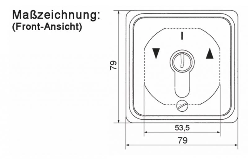 WTS - Einbau/Krallen - Schlüsseltaster mit 1 Tast-Kontakt, 1-polig IMPULS, UP ,Wassergeschützt - Schutzart IP 54