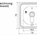 WTS - Einbau/Krallen - Schlüsselschalter AB = tastend / AUF = rastend, 2-polig AB/AUF, UP ,Wassergeschützt - Schutzart IP 54