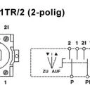 WTS - Einbau/Krallen - Schlüsselschalter AB = tastend / AUF = rastend, 2-polig AB/AUF, UP ,Wassergeschützt - Schutzart IP 54