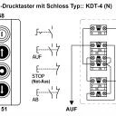 WTS - Dreifach-NOT-HALT-Drucktaster mit Schloss AUF / NOT-HALT / AB, Wassergeschützt - Schutzart IP 65