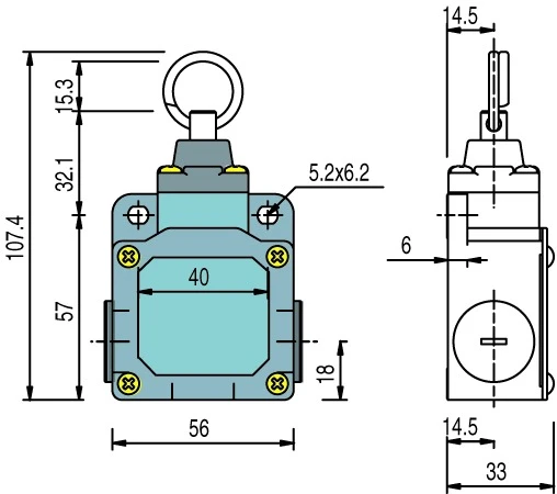 WTS - Zugschalter  Leichtmetallgehäuse (Kontakte 1S + 1Ö), Wassergeschützt - Schutzart IP 67