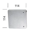 Mini-Aufschraubgurtwickler weiß, mit 4 m Gurt, grau, feststehend 