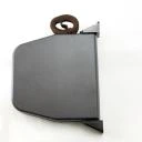 Mini-Aufschraubgurtwickler weiß, 5 m Gurtaufnahme, mit Gurt, schwenkbar, 22 mm breit Braun