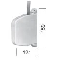 Mini-Aufschraubgurtwickler weiß, 5 m Gurtaufnahme, mit Gurt, schwenkbar, 22 mm breit Weiss