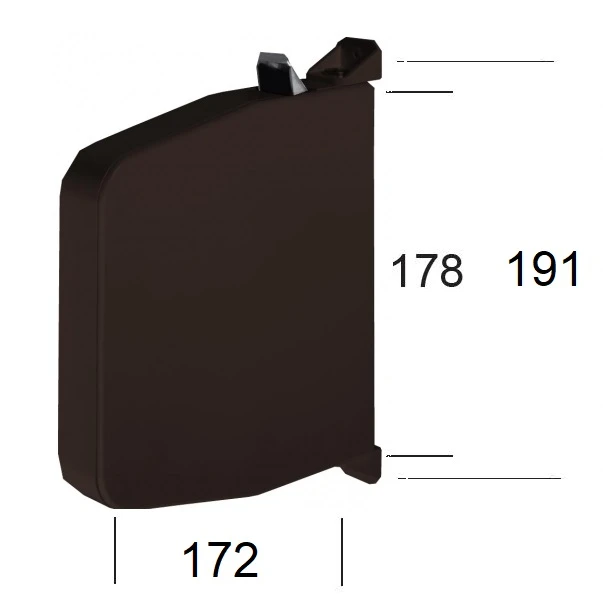 Mini-Aufschraub- Getriebegurtwickler braun, mit 11 m Gurt braun, schwenkbar, 30,5 mm breit