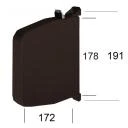 Mini-Aufschraub- Getriebegurtwickler braun, mit 11 m Gurt braun, schwenkbar, 30,5 mm breit