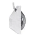 Mini-Halb-Einlassgurtwickler weiß, 5 m Gurtaufnahme, ohne Gurt, 28 mm breit