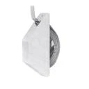 Mini-Halb-Einlassgurtwickler weiß, 5 m Gurtaufnahme, mit Gurt grau, 28 mm breit