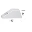 Abdeckplatte für Mini-Halb-Einlassgurtwickler weiß mit Masse