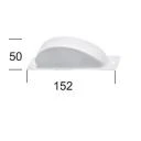 Schutzhaube für Mini-Halb-Einlassgurtwickler weiß, zur Abdeckung des Rollladengurtes mit Masse