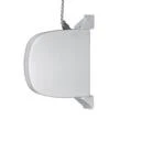 Mini-Aufschraub-Schnurwickler weiß, mit 5 m Schnur, schwenkbar 27 mm breit