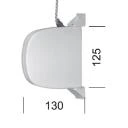Mini-Aufschraub-Schnurwickler weiß, mit 5 m Schnur, schwenkbar 27 mm breit mit Masse