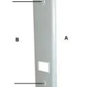 Kunststoff-Abdeckplatte weiß, Lochabstand 165 mm ,abgerundete Kanten für Einlass-Gurtwickler