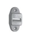 Mini-Gurtführung mit verdeckter Leitrolle und Bürste, weiß, Anschraubplatte 23x58 mm