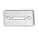 Mini-Gurtführung quer, mit geradem Schlitz, weiß, 42x22 mm