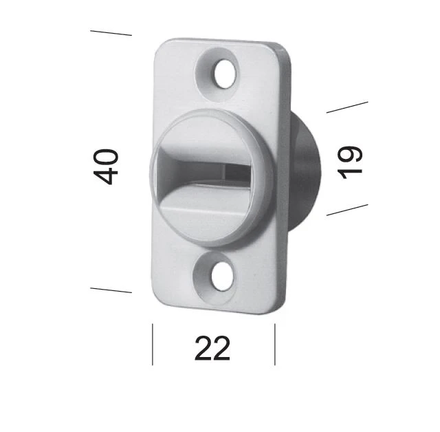 Mini-Gurtführung zum Einbohren und Anschrauben, weiß 40x22 mm Bohrung 19 mm