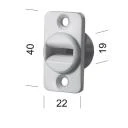 Mini-Gurtführung zum Einbohren und Anschrauben, weiß 40x22 mm Bohrung 19 mm