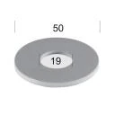 Kunststoff-Abdeckrosette weiß, für Steckleitrolle, weiß 19x22 mm