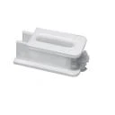 Mini-Gurtführung mit Bürste, zum Einfräsen in Aufsatzelemente, weiß, für 9 mm Blendenstärke, 13x27 mm