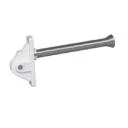 Obere Umlenkung mit Feder für Schnurzug, weiss, 53x100 mm,  Stärke 19 mm