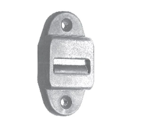 Gurtführung mit verdeckter Leitrolle und Bürste für 23 mm Gurt, weiß, Anschraubplatte 31 x 61 mm