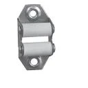 Gurtführung mit Doppelleitrolle hoch, verzinkt, für 23 mm Gurt, rollen weiß, Anschraubplatte 32 x 60 mm