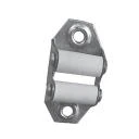 Gurtführung mit Doppelleitrolle hoch, verzinkt, für 23 mm Gurt, rollen weiß, Anschraubplatte 32 x 60 mm