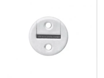 Gurtführung rund, für 23 mm Gurt, mit Bürste, weiß, zweiteilig, Ø 40 mm, Lochabstand 23 mm