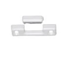 Gurtführung quer. für 23 mm Gurt, mit Schrägschlitz und Bürste, weiß, zweiteilig, 65 x 18 mm