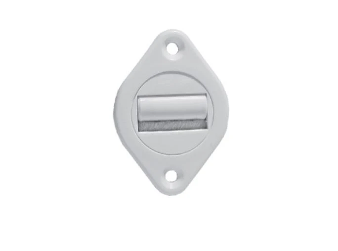 Gurtführung drehbar, für 23 mm Gurt, mit Bürste, weiß, BxHxT 40x57x12 mm, LA: 44 mm