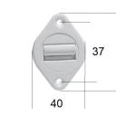 Gurtführung drehbar, für 23 mm Gurt, mit Bürste, weiß, BxHxT 40x57x12 mm, LA: 44 mm