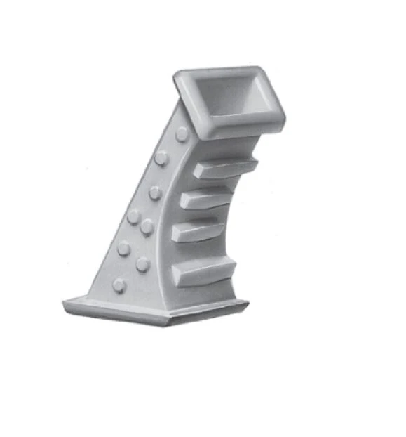 Gurtführung 80 mm, gebogen, zum Eingipsen, mit Bürste für 23 mm Gur