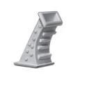 Gurtführung 80 mm, gebogen, zum Eingipsen, mit Bürste für 23 mm Gur