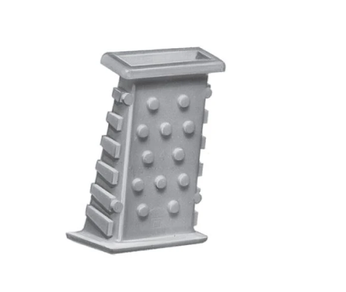 Gurtführung 80 mm, gerade, zum Eingipsen, mit Bürste für 23 mm Gurt