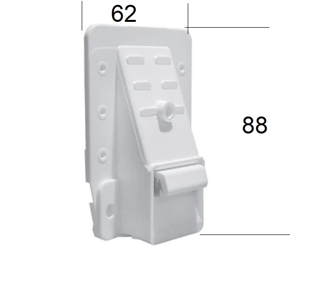 Gurtführung mit Rand, für 23 mm Gurt, mit Rolle, Bürste und Putzdeckel, Putznase 35 mm