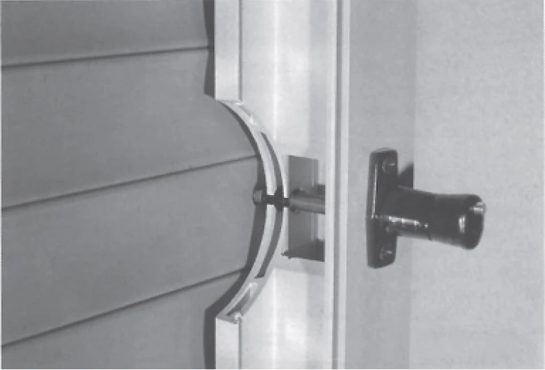 2 x Rollladensicherung RS 87 Montage auf dem Blendrahmen Farbe Braun