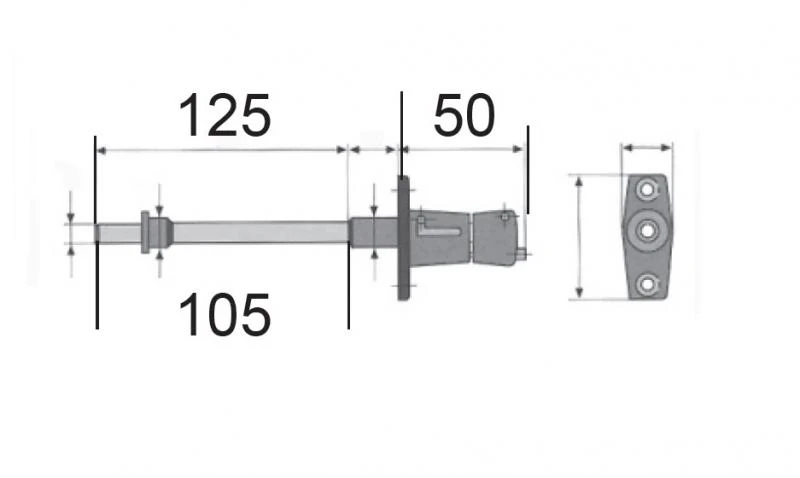 2 x Rollladensicherung RS 87 Montage auf dem Blendrahmen Farbe Braun