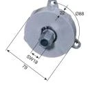 Mini-Gurtzuggetriebe 2:1 zur Aufnahme von Steckgurtscheiben