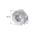 Walzenkapsel aus Druckguss, für Mini-Gurtzuggetriebe für 40 mm 8-kt.-Mini-Stahlrohrwellen