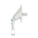 Gelenklager 35°, Weiß oder Vernickelt Anschraubplatte: 27 x 45 mm