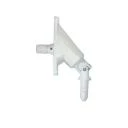 Gelenklager 90°, Weiß oder Vernickelt Anschraubplatte: 23 x 85 mm