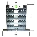 Hochschiebesicherung Secu-Block  4-gliedrig,mit Drehverschluss, ab SW50, für Mini + Maxi Profil