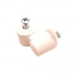 2 x Anschlagstopfen 20 mm   Weiß  mit Kappe