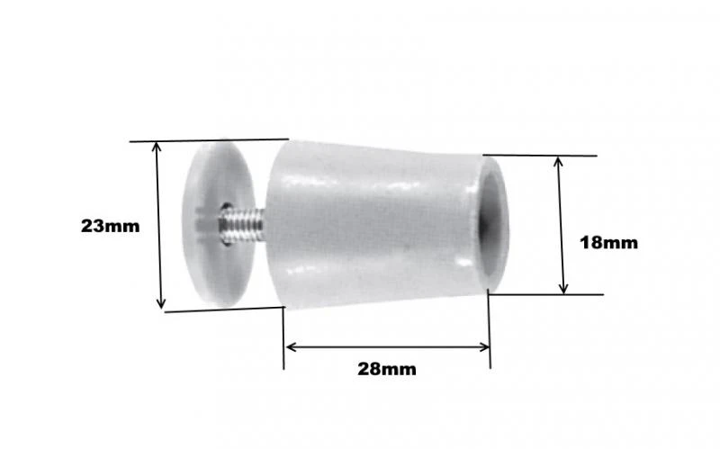 2 x Anschlagstopfen 28 mm   Erhältlich in: 6 Farben