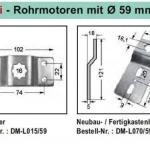 WTS - Motor-/Markisenlager für 16mm 4kant, mit 60 mm Teilkreis DM-L050/59