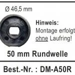 WTS - Adapterset DM-A50R : 50 mm Rundwelle für alle Rohrmotoren  Ø 45 mm, Serie